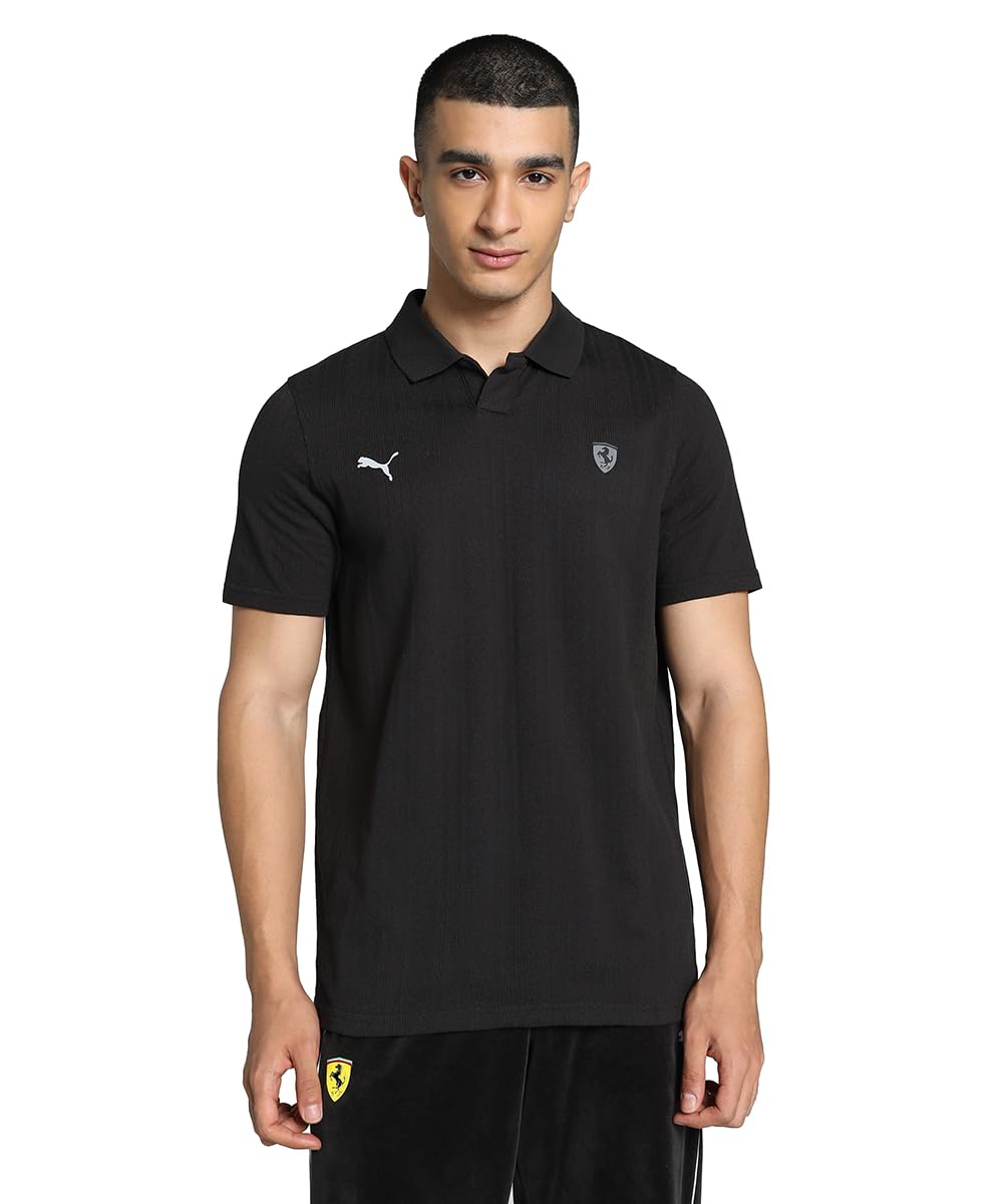 Ferrari Style Polo Jacquard Polo Tişört Unisex Yetişkin