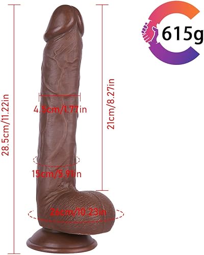 Miniatura 12 de Consolador realista de 10 pulgadas de largo, consoladores grandes y realistas con fuerte ventosa para jugar con manos libres, simulación anal