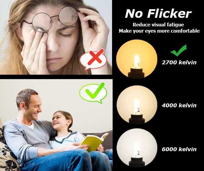 Miniatura 5 de Bombilla LED G4 T3 JC con base bi-pin 3.5 W ACDC 12 V blanco cálido 3000 K 25-30 W G4 bombilla halógena de repuesto para debajo del gabinete,