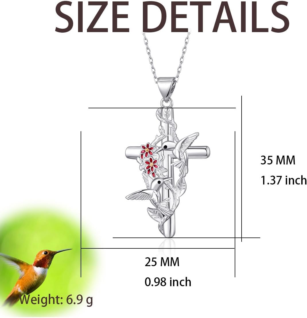 Ladybug/Dragonfly/Hummingbird Necklace Gifts for Women Ladybug Cross Faith Necklace Christmas Jewelry for Mother Daughter Grandma - Image 3