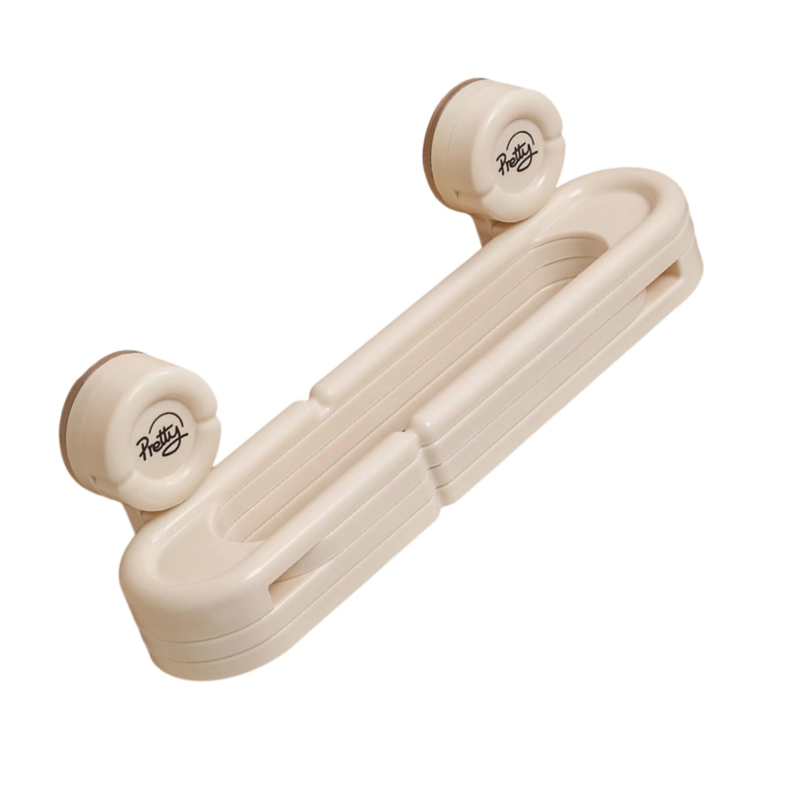 Kalttoy Cream Multi Functional Shower Shoe Organizers Wall Mounted Rack With Drainage Holes Sturdy Bathroom Storage Solution Adhesive Shower Storage Rack