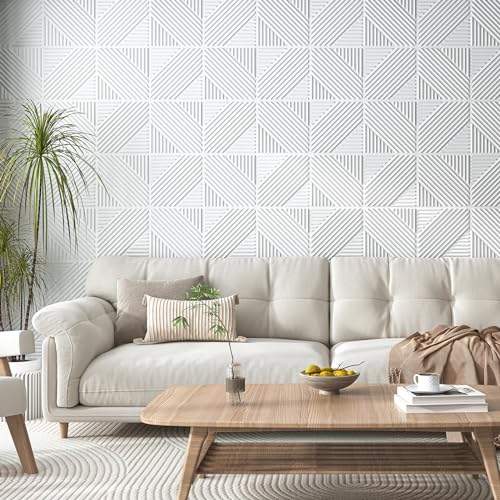 Art3d 33-Pack 3D Wall Panels for Interior Wall Decor, Textured Accent Walls Paneling for Living Room, Bedroom, TV Background, 12"x12" White - Image 7