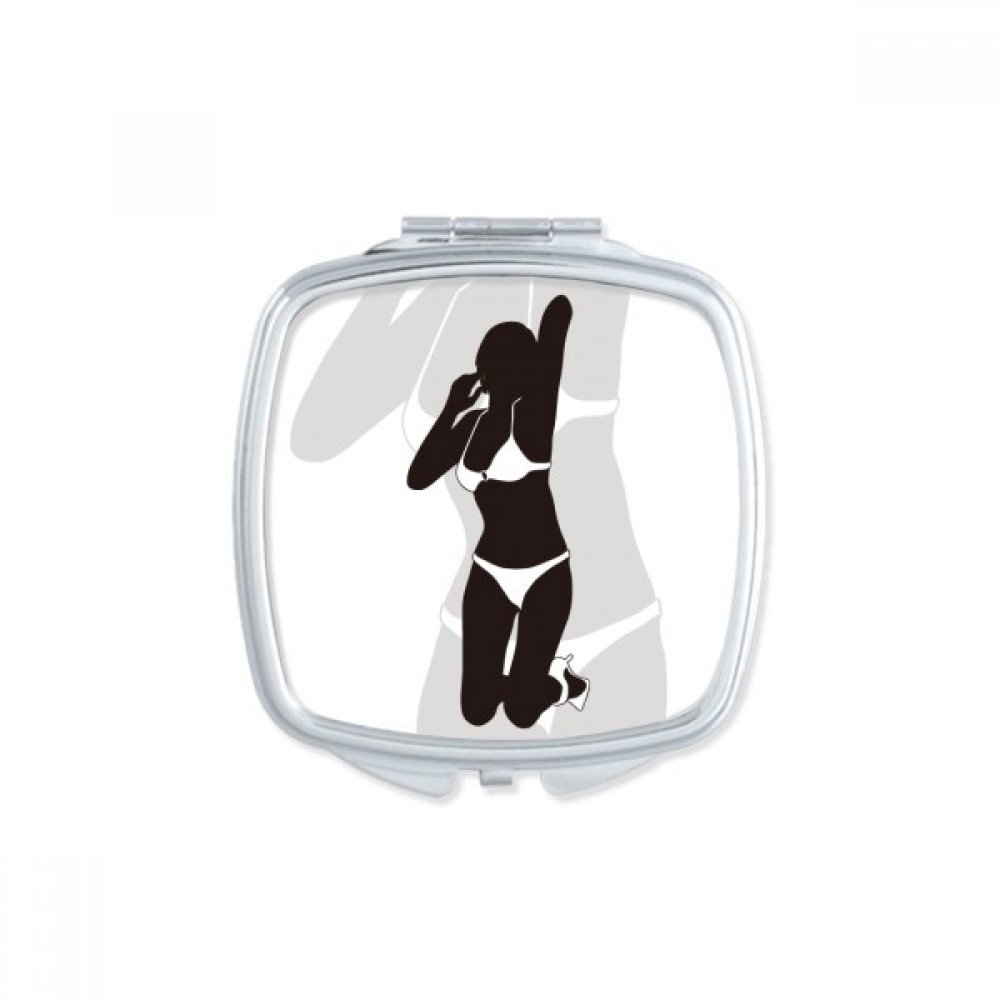 Miroir de maquillage compact portable mignon petit format pour sac femme