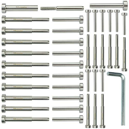 Muzata 20Set Cable Railing kit Invisible 3/16" Upgraded Swage Tensioner and Terminal Hidden T316 Stainless Steel for 2"-6" Wood Metal Post Deck Stairs WoodHidden System CR27, CV1 CV2