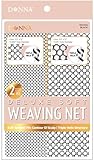 DONNA Deluxe Soft Weaving Net 2PCS, 17.5'x12' Mesh Hair Net for Sew-In Weave – Soft Triple Helix Net with Small & Large Hole Sizes, Flexible Secure Fit for Professional Styling