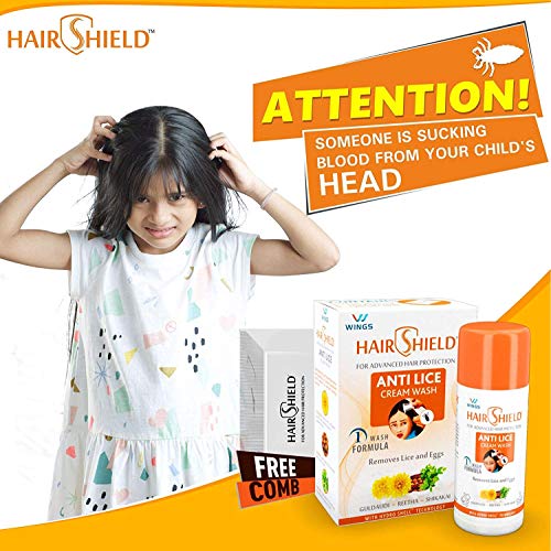 Hairshield Anti Lice Cream Wash Free Head Lice Comb With Every Pack (30