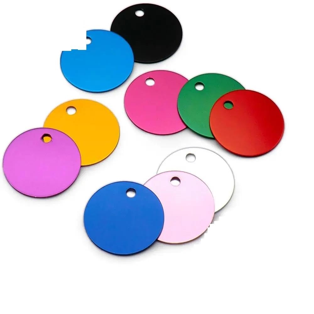 100 PZ Etichette Identificative Vuote Per Animali Domestici Etichette Fai Da Te Con Incisione Per Cani E Gatti Pendenti Con Etichette Identificative Per Animali Personalizzate In Alluminio Etic