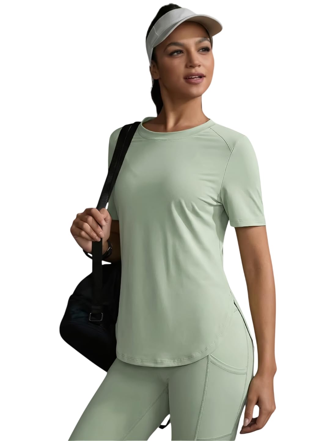 Woman's Activewear Gym T-Shirt|Korean Gym Workout T-Shirt|Lightweight Breathable Workout Gym Top|Breathable Round Neck T Shirts for Training, Running, Gym, Yoga, Badminton, Pickleball-image-26