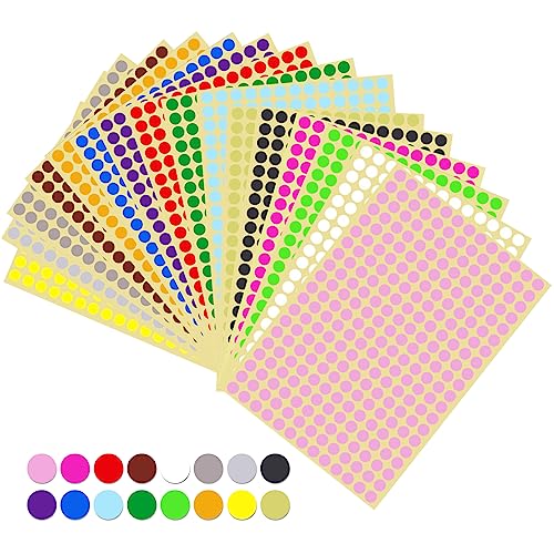 Rjayaa Klebepunkte Bunt 8320 Stück Aufkleber