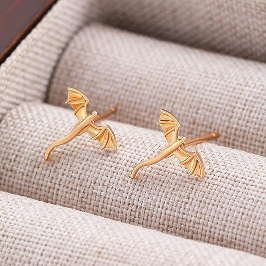 Dragon Earrings for Women Silver Dragon Stud Earrings Cute and Small Animal Stud Jewelry - Image 4