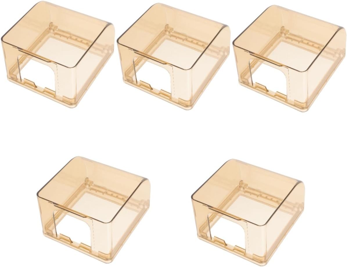 jojofuny 5pcs Water-resistant Socket Protective Cover Multipurpose Splash Case for Use Transparent Design Accurate Cable Outlet Reusable Protector Fits Standard Sockets