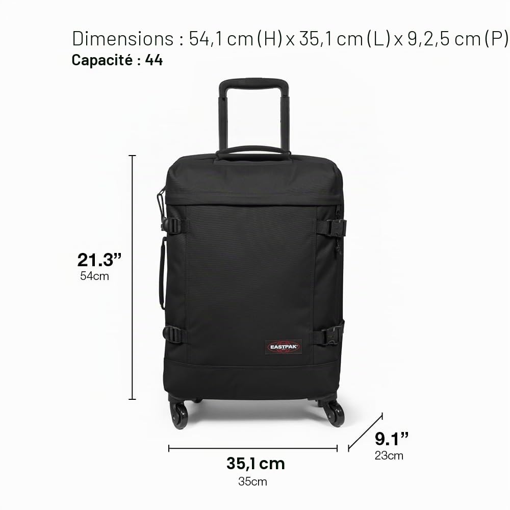 EASTPAK TRANS4 S Valise, 54 x 35 x 23 cm, 44 L - Black Denim (Gris)