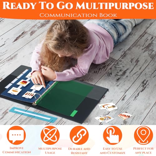 Resurhang Communication Book 162 Laminate Icon Picture Cards with 5 Multicolor Dividers 1 Sentence Strip for Autism Vocabulary Language Speech Articulation Learning Supplies - Image 5