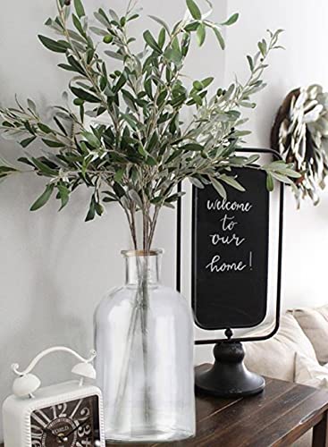 Serene Spaces Living Decorative Clear Glass Bottle Vase with Cork Stopper – Vintage Style Floral Centerpiece for Weddings and Events – 11" Tall & 5.75" Diameter – Sold Individually - Image 6