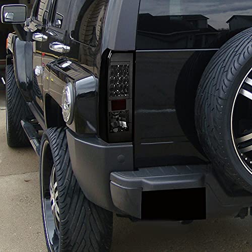 Spec-D Tuning Smoke LED Tail Lights Compatible with 2005-2010 Hummer H3, Left + Right Pair Assembly