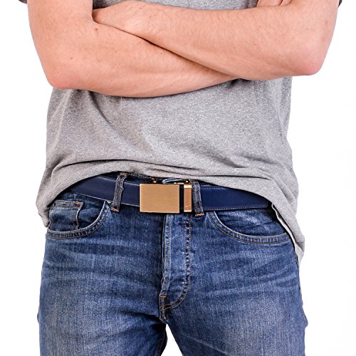 Image of Mission Belt Men's Leather Ratchet Belt, 40mm Metal Collection