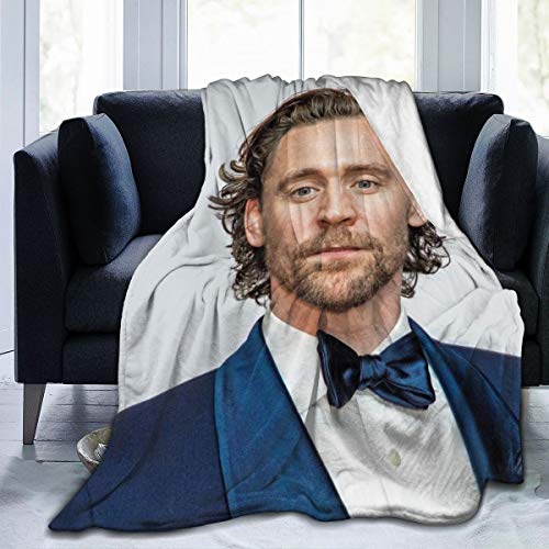 HOJJP Tom Hiddleston Super Soft Blanket, Light Plush Bed Blanket, Suitable for Adults and Children to Use, Can Be Made Blanket, Quilt Small Cover Blanket 50