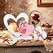 Amyhill 2 Pcs Valentine's Day Vintage Rustic Wood Heart Decor Farmhouse Love Ornaments Centerpiece Wooden Heart Table Tiered Tray Decoration for Valentine's Day Christmas(Cute,Pink)