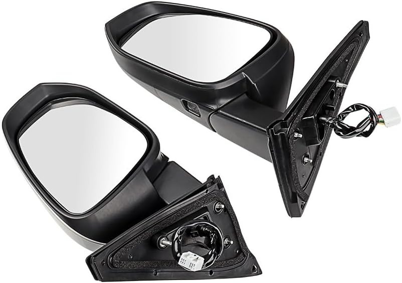 amopacorp 2pcs Heated Rearview White Door Mirror w/Built-in Turn Signal and Puddle Light 9 pins Plug Power Fold Compatible with 2014-2023 Toyota 4Runner Replace 5320552 5320551 8794035B70 8791035C00