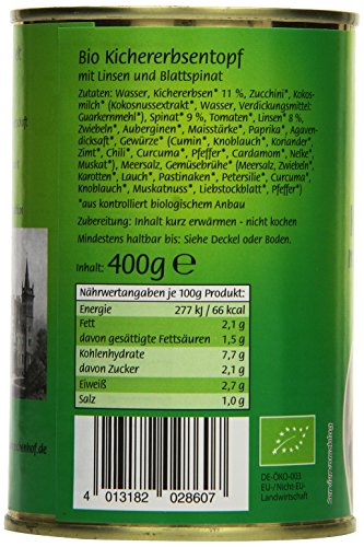 Reichenhof Bio Kichererbsen-Topf - vegan, 6er Pack (6 x 400 g) – Bild 4