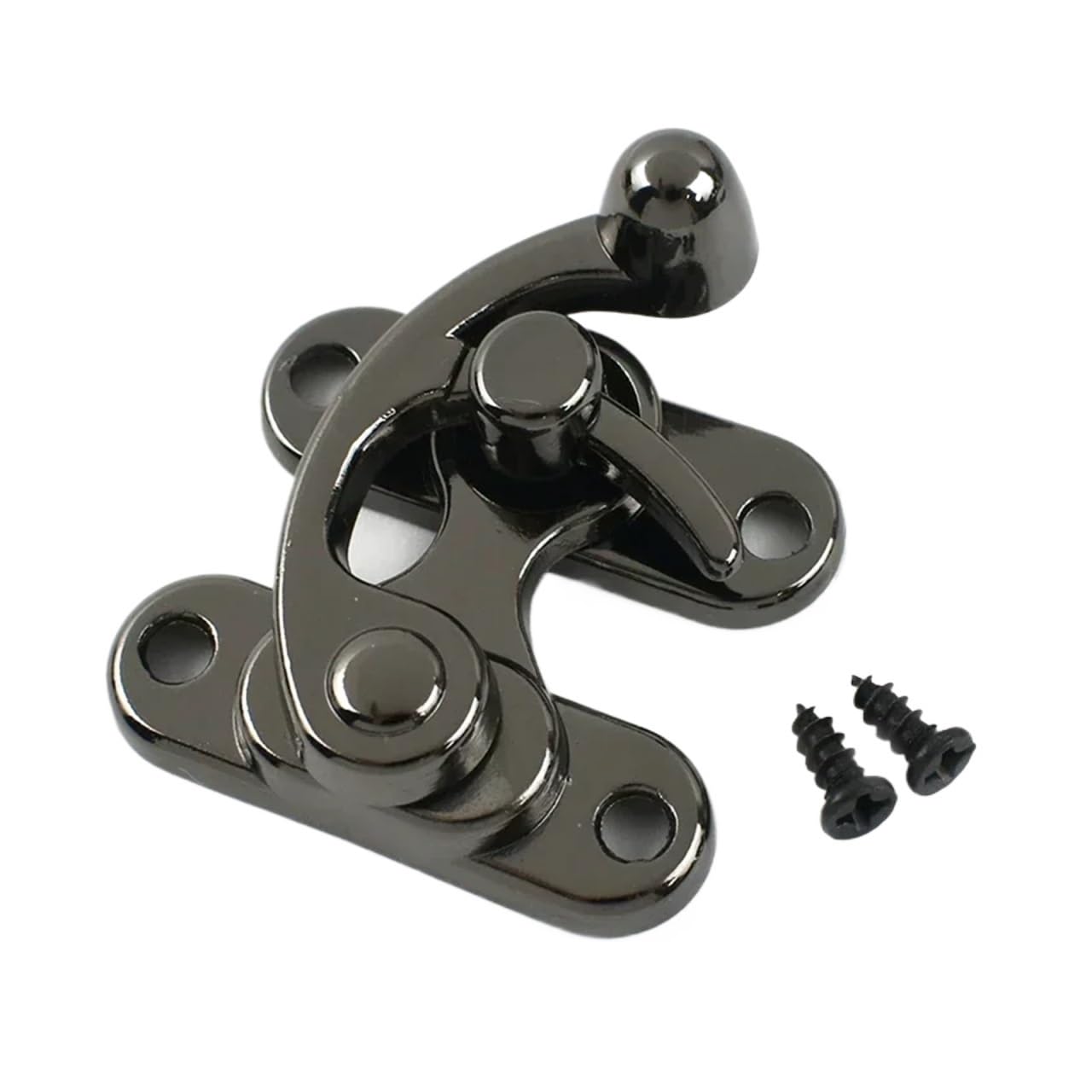 PVUVTNAHW 3-5Pcs 45X37mm Metal Bag Buckles Handbag PadLock Hasp Clasp Luggage Lock Jewelry Box Screws Toggle Latch(GunBlack,5Pcs)