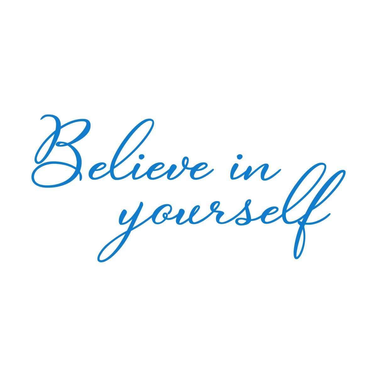 Believe in Yourself Motivational Wall Decal Vinyl Decal Office Inspirational Wall Sticker for Office Deocr Mirror Decal Large - 42x88cm — image 1