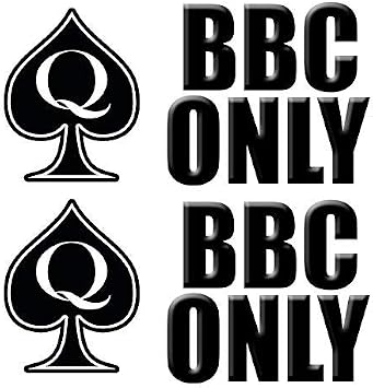 BBCのみ、クイーン・オブ・スペードのタトゥー一時的な入れ墨 – 5シート 大人用ライフスタイルタトゥーパック – 耐水性、ロールプレイ&QoSフェチ