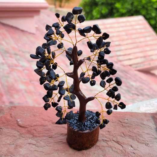Black Tourmaline Chakra Tree, Mini Gemstone Tree, Healing Crystals Tree of Life, Real Crystals Money Tree, Office Decor - Image 4