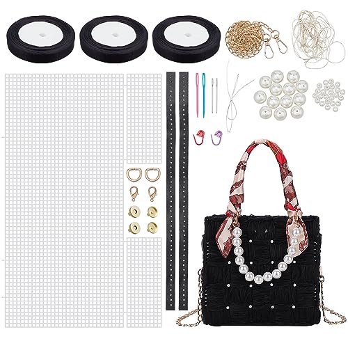 Kit de sac à main en tricot DIY et toile en plastique pour point de croix