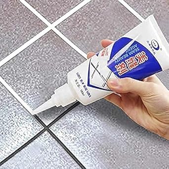 NGI STORE Tile Gap Epoxy Sealant Aide Repair Seam Filling Reform Wall Tile Gap Refill Agent Tile Reform Coating Mold Cleaner Tile Sealer Repair Glue (1, Tiles Gap Filler Agent Tube (180 ml))