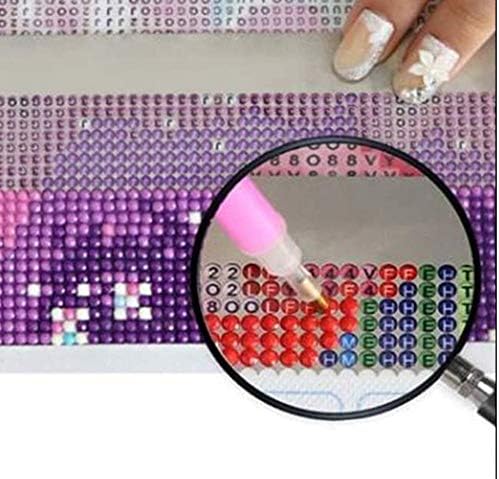 5D Diamond Painting Ruler, DIY Rhinestone Embroidery Stainless Steel Painting Ruler Dot Drill Accessory Tool for Square/Round Drills, Apply to Handmade Full Drill Mosaic Cross Stitch