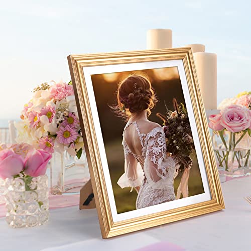 Rempry 8.5X11 Picture Frames With Mat Set Of 6, Gold Rustic 8.5X11 Document Diploma Certificate Photo Frames, Modern Photo Frames For Table Top Wall Hnaging #TOP7