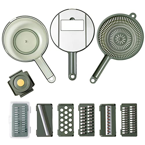 Qingchen Gemüsehobel - Gemüseschneider Slicer Cutter - Haushaltsreibe Essential Cutter für Zwiebeln, Knoblauch, Karotten, Kartoffeln, Obst, Kochzubehör Cover