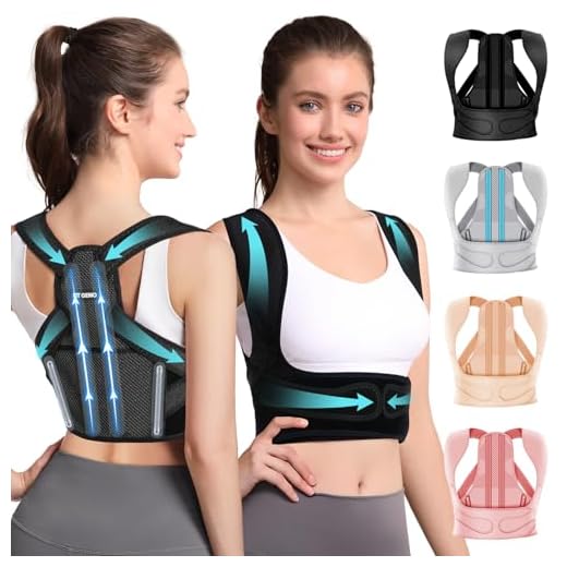 Fit Geno Posture Corrector for Women & Men: Adjustable Lightweight Upper Back Brace for Neck Shoulder & Upper Back Pain Relief - Improve Posture Correct Hunchback Slouching Invisible Under Clothes (XS/S Under Bust 30"-43")