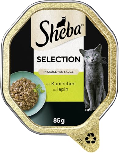 Sheba Schale Nassfutter für Katzen Selection in Sauce mit Kaninchenhäppchen 2 x 11 x 85 g – Ansicht 1