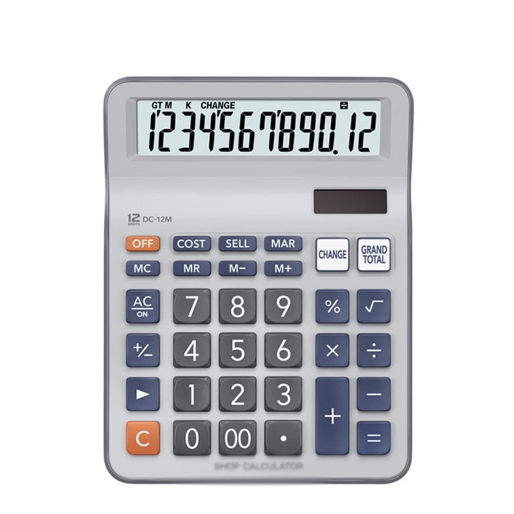 Calculadora de 12 dígitos de escritorio JFDBGU para suministros de oficina de negocios y empresas