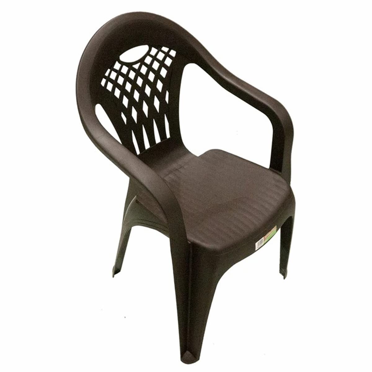 PEGANE Lot de 6 chaises de Jardin empilables en résine Coloris Marron - Longueur 58 x Profondeur 54 x Hauteur 86 cm