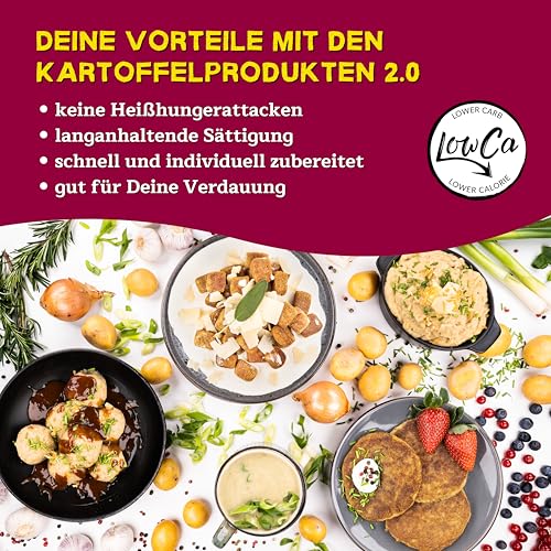 LOWER CARB KARTOFFELPRODUKTE | stark kohlenhydratreduziert = KETO| kalorienreduziert | protein- und ballaststoffreich | bio (6x Kartoffelpüree)