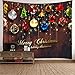 Banemi Estetyczny gobelin, mały gobelin hippisowski Wesołych Świąt i Świąt dekoracja kolorowa poliestrowa gobelin dekoracja ścienna 150 x 130 cm