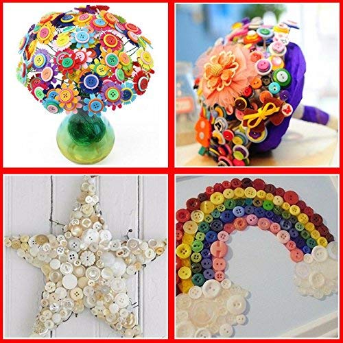 Esoca 650Pcs Bulk Multicolor Buttons For Crafts Assorted Multi Colored Craft Buttons Mixed Multicolored Button For Crafting #TOP5