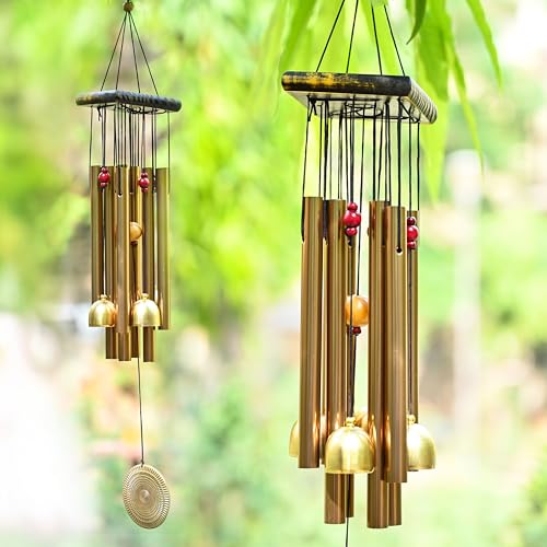 Image of ZAICUS Wind Chime for Home Decor, Balcony, Garden, Door, Outdoor & Indoor Use - Metal Hanging Bell Windchime 52cm