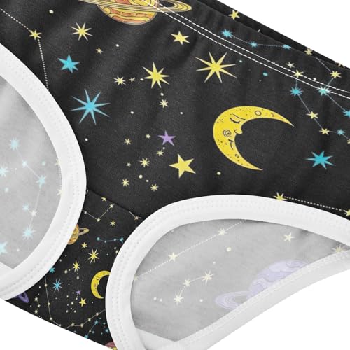 Girls Panties, Planets Black Toddler Panties, Cotton Girls Underwear, 2T–8 Years 5