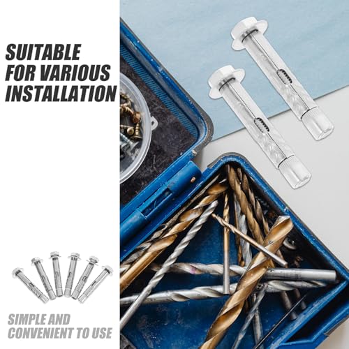 GALPADA 6pcs pernos de expansión con tuercas hexagonales de acero inoxidable miniatura 7