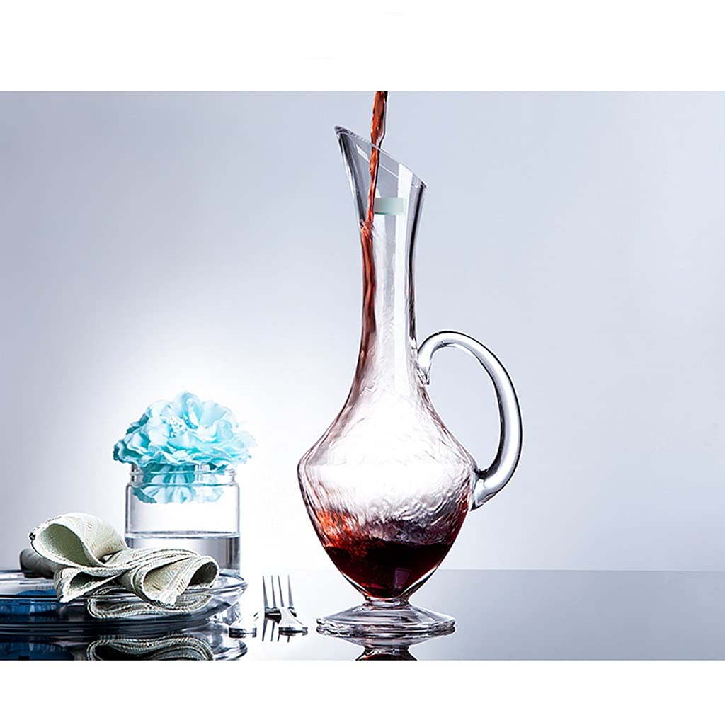 Decantador de Vino Cristal de cristal vino tinto decantador hecho a mano libre de plomo creativo oblicuo oblicuo jarra,decantador de vinos,dispensador de vinos para restaurantes y bares del hogar Deca