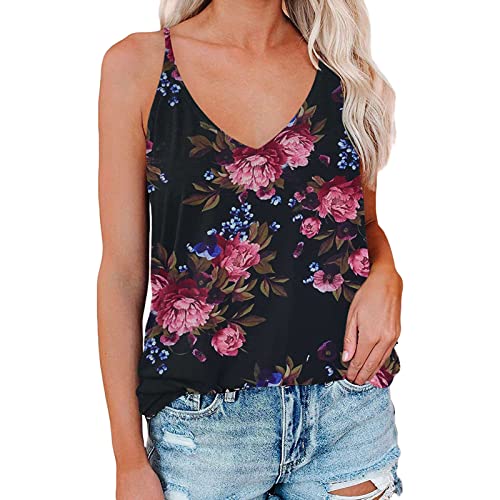 Camiseta para mujer, morado, sin tirantes ajustados, para mujer, color morado, 02-rojo, M