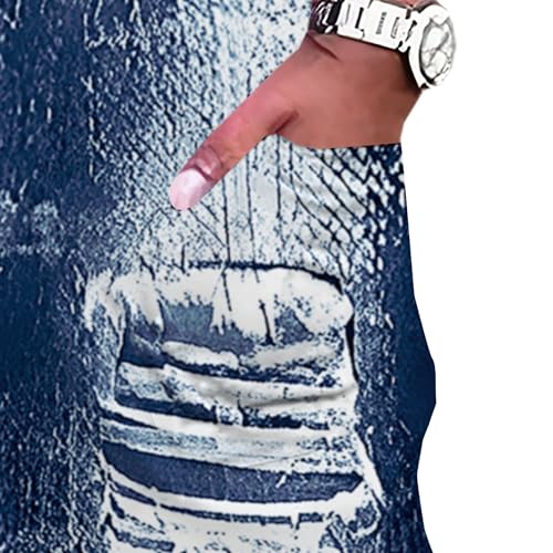 Image of SUZONANA Plus Size Denim Print Shirt Maxi Dresses for Curvy Women Casual Blue Jean Summer Outfits Long Short Sleeve Dress with Pockets Ladies 4XL