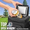Golf Cart Cooler Bag Insulated - 12-Can Leakproof Soft Cooler Bag with Hook-and-Loop Lid, Waterproof Zippers, and Multi-Pockets for Golf Accessories; Fits on Golf Push Cart