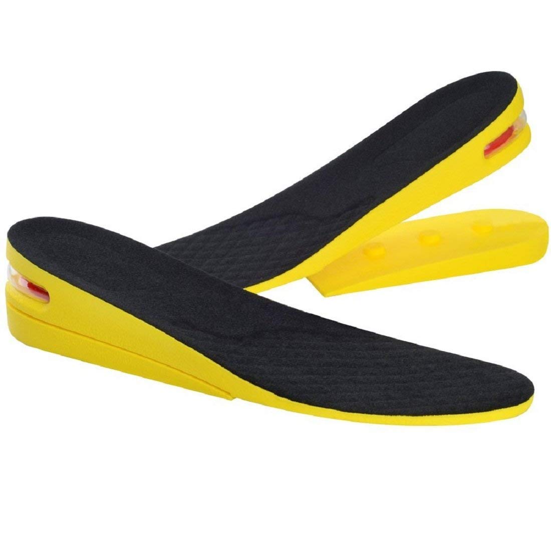 Frackson Yellow 2 Layer 5cm Height Increase Insole Shoes Air Cushion Invisible Lift Heel Pad (1 Pair) (B091373KM6) Amazon Price History, Amazon Price Tracker