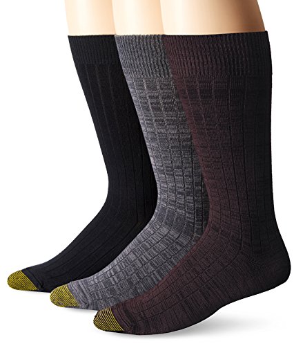 Gold Toe Men's Johnny Rib Crew 3 Pack