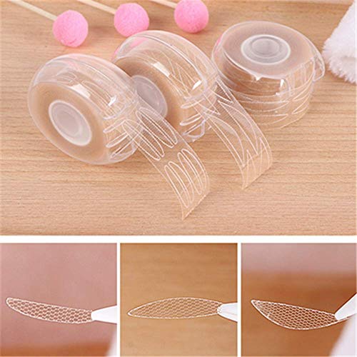 100pair Non Sticky By a Box Makeup Breathable Lace Eyelid Tape And glue- Big Eye Decoration Invisible Double Fold Eyelid Shadow Sticker Perfect for Hooded Droopy Uneven Mono-eyelids (B)